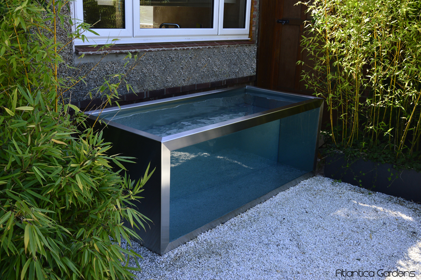stainless steel contemporary pond